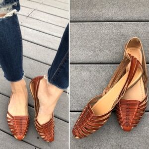 J. Crew Huarache Brown Woven Flats